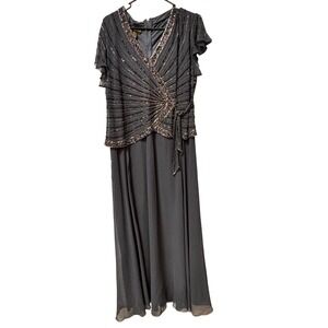 Laxmi Beaded Formal Dress Evening Gown Party Maxi‎ Dress Size 16 Mother Wedding